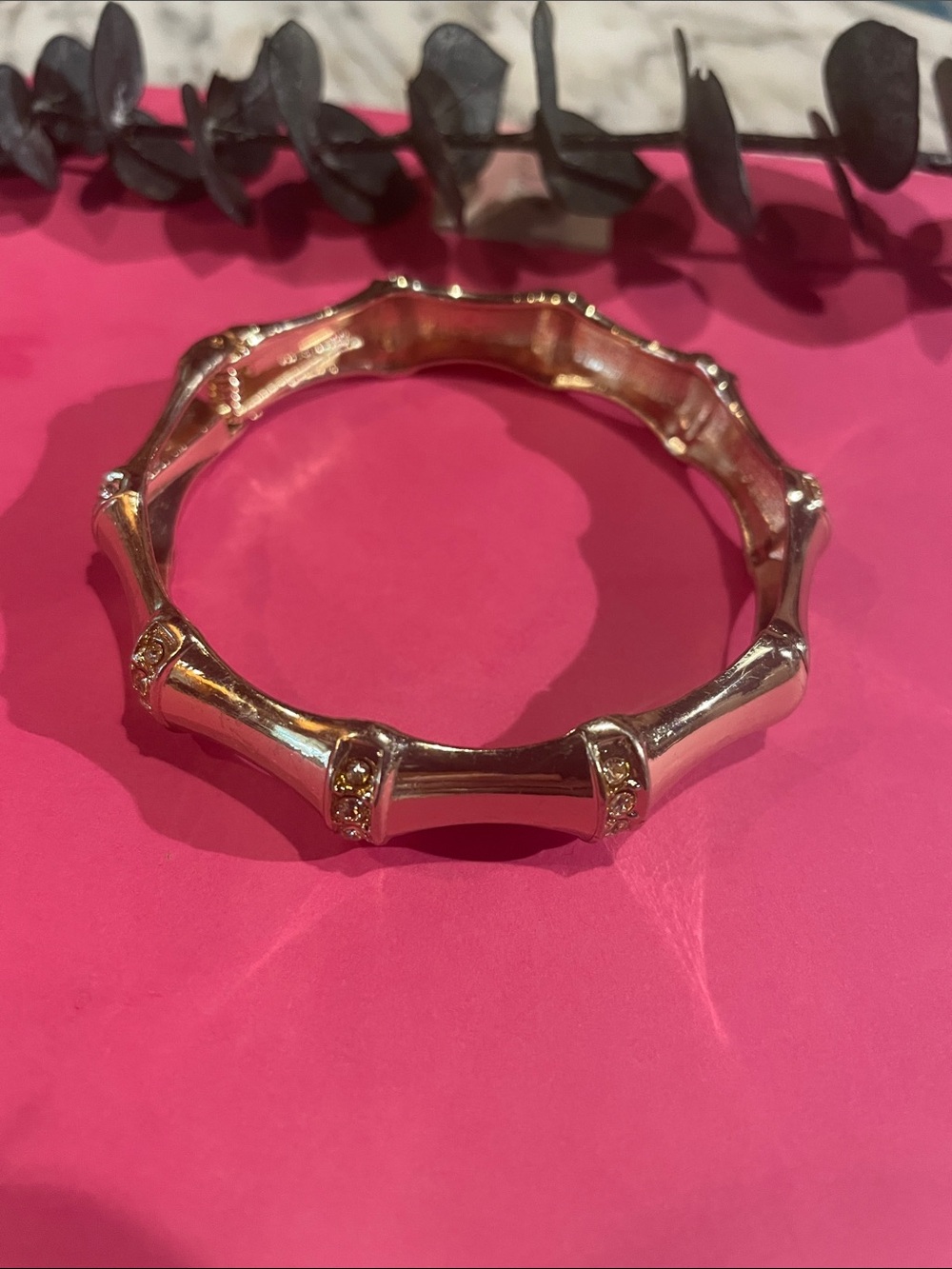 Tommy Bahama Gold Bamboo Island Essence Clamper Bracelet, Signed